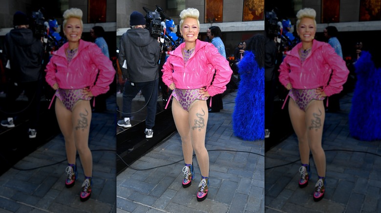 Dylan Dreyer as Pink during NBC's Halloween party in 2023