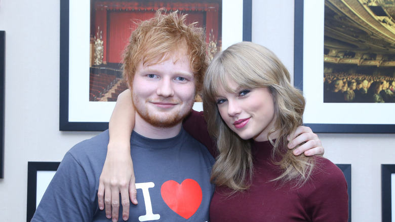 Taylor Swift and Ed Sheeran at his Madison Square Garden show in 2013