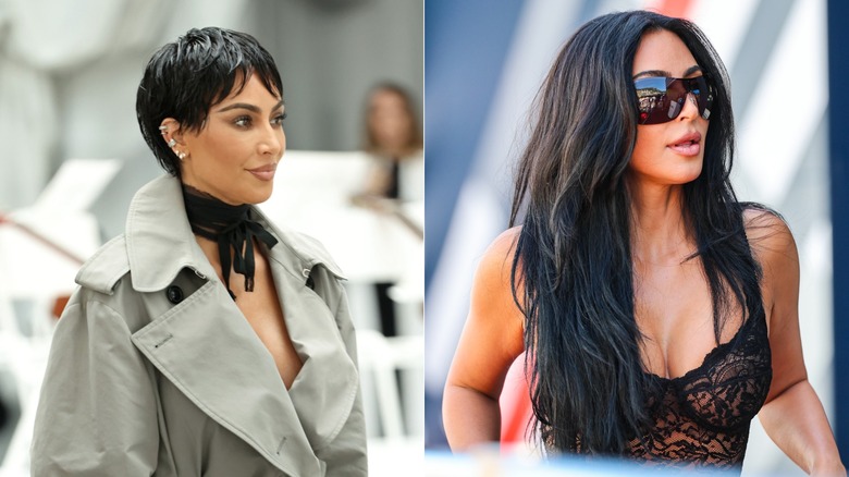 Kim Kardashian at fashion week in 2025 & Kim Kardashian in Monaco in 2026