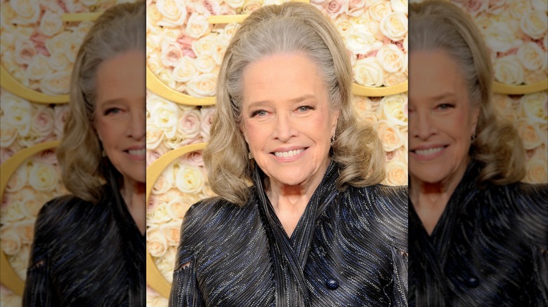 Kathy Bates in black beaded jacket