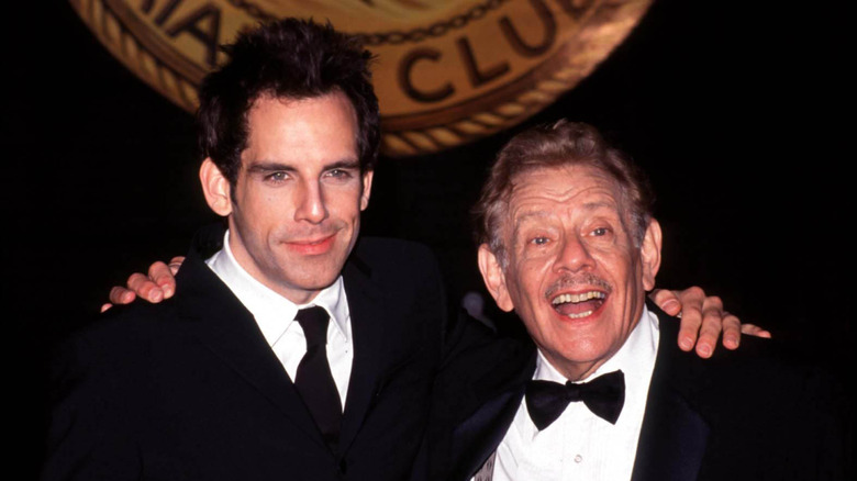 Ben Stiller and Jerry Stiller posing together in 1999