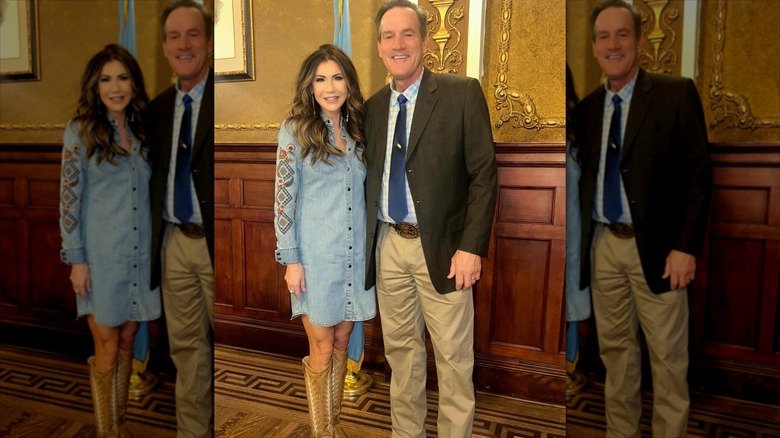 Kristi Noem posing with a friend