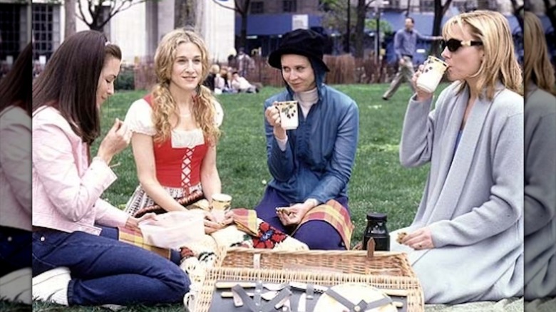 Kristen Davis, Cynthia Nixon, Kim Cattrall, and Sarah Jessica Parker in "Sex and the City"