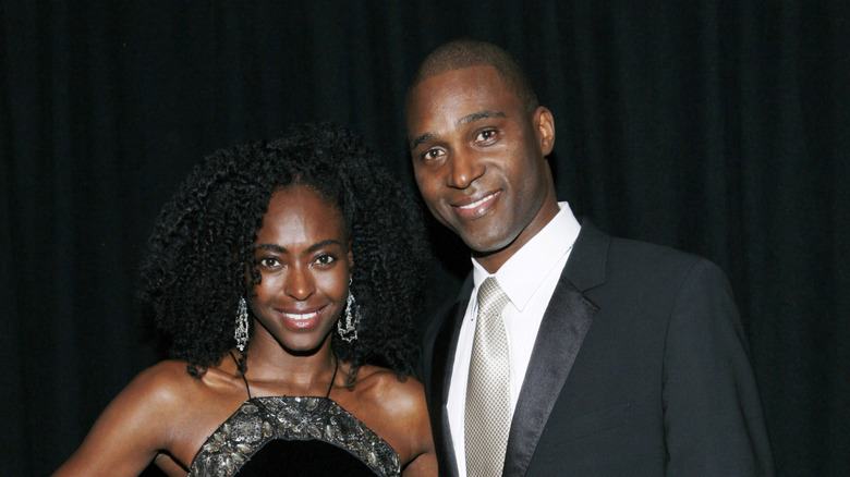 Princess Keisha and Prince Kunle in black formals