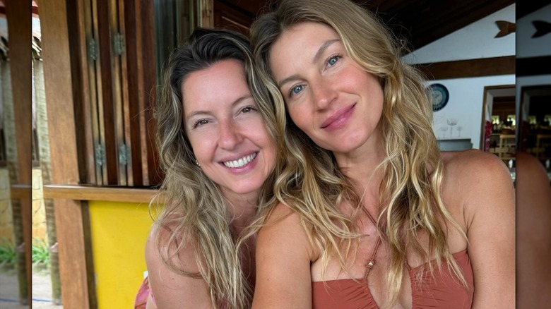 Gisele Bündchen and her twin sister Patricia Bündchen pose together in a photo Gisele shared to Instagram in July 2024.
