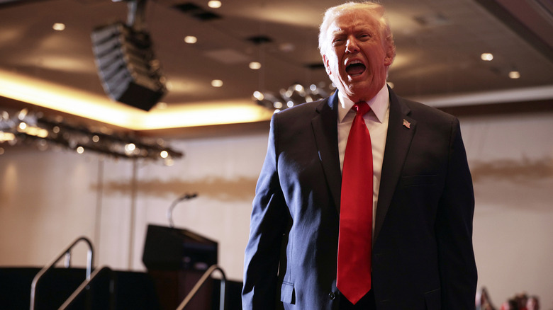 Donald Trump shouting