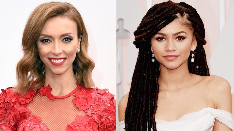 Side by side image of Giuliana Rancic and Zendaya