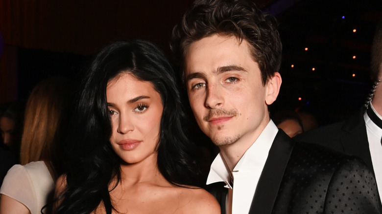 Kylie Jenner and Timothée Chalamet posing together