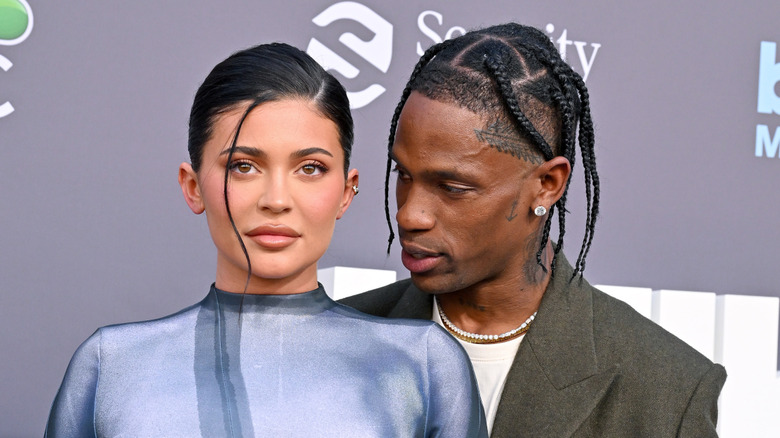 Kylie Jenner and Travis Scott on a red carpet