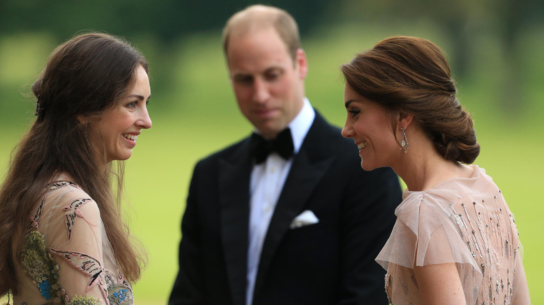 Rose Hanbury greeting the Prince and Princess of Wales