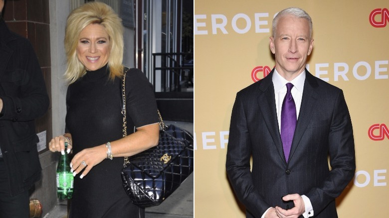 Theresa Caputo smiles on the street; Anderson Cooper poses on a red carpet