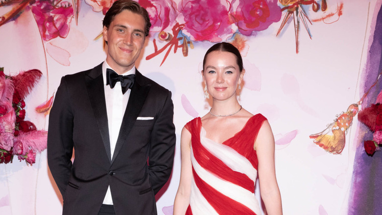 Princess Alexandra of Hanover smiling at the 2022 Rose Ball.