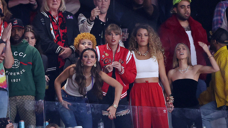 Taylor Swift, Ice Spice, and Blake Lively at Super Bowl LVIII
