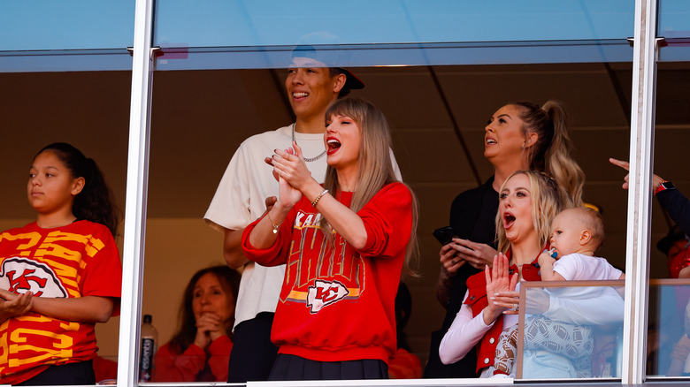 Taylor Swift at the Kansas City Chiefs game on October 22, 2023