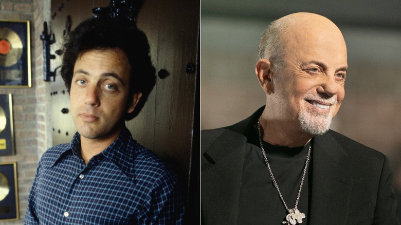 Billy Joel in the 1980s and in 2025.