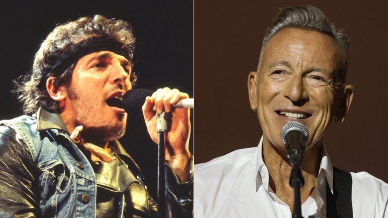 Bruce Springsteen in 1983 and in 2025.