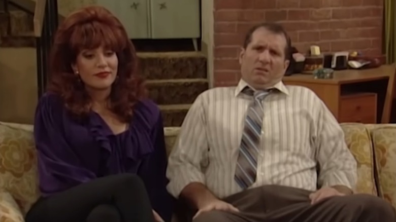 Katey Sagal and Ed O'Neill in a scene from "Married... with Children"
