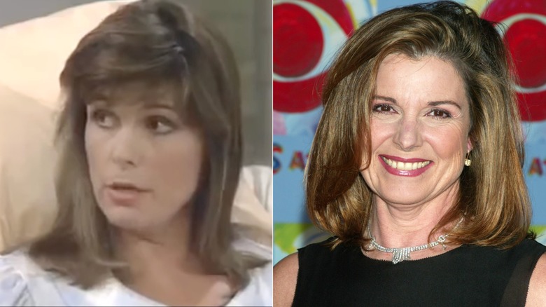 Split image of Susan Saint James acting on Kate & Allie and Susan Saint James smiling in more recent years