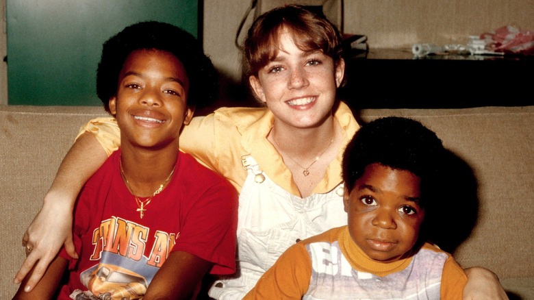 Todd Bridges, Dana Plato, and Gary Coleman on the set of Diff'rent Strokes