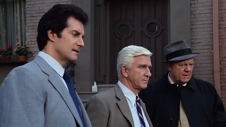 Leslie Nielsen, ﻿Alan North, and Peter Lupus in "Police Squad!"