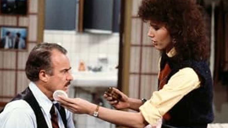 Dabney Coleman and Geena Davis in "Buffalo Bill"