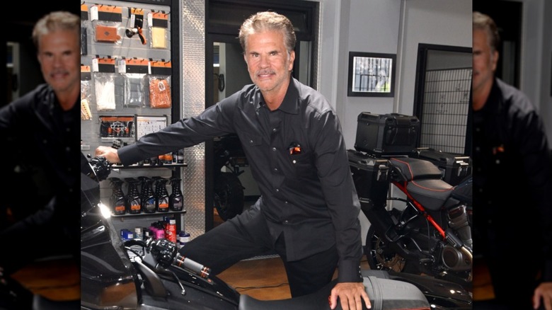Lorenzo Lamas at a Harley-Davidson event in 2025