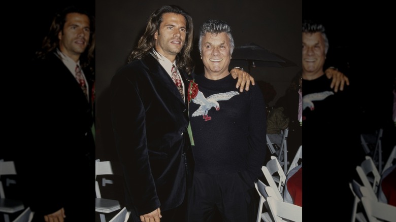 Lorenzo Lamas and Tony Curtis at a party in 1994