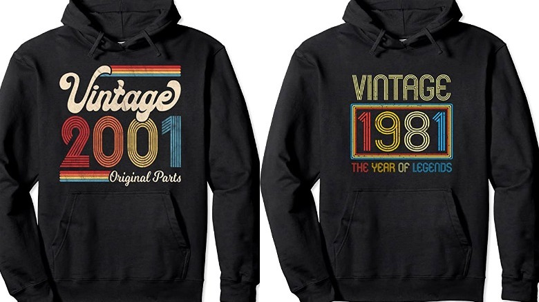 Black sweatshirts with colorful vintage theme