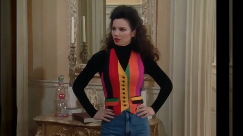 Fran Drescher in striped Moschino vest in The Nanny
