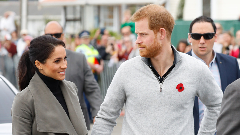 Harry and Meghan at an event