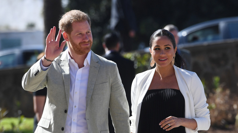 Harry and Meghan wave