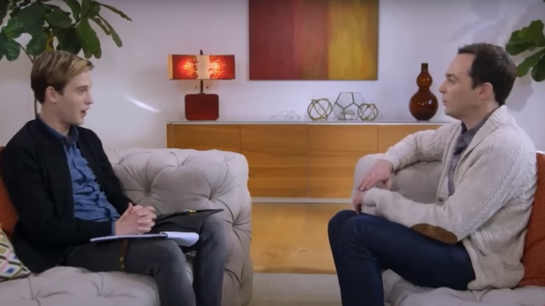 Tyler Henry with Jim Parsons on "Hollywood Medium"