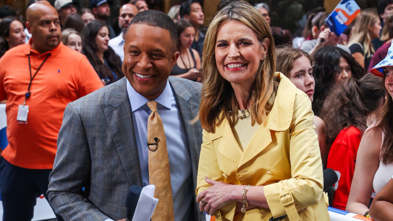Savannah Guthrie smiling with Craig Melvin