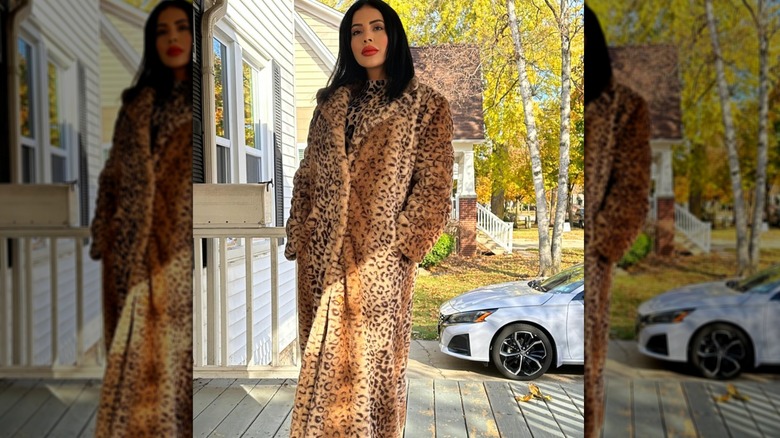 Jasmine Pineda standing on a house porch.