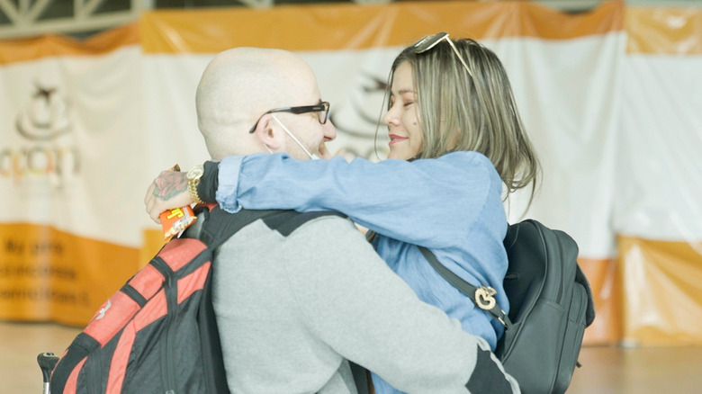 Mike and Ximena hugging 
