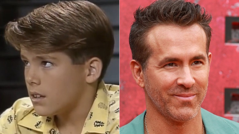 Split image of Ryan Reynolds in the show "Fifteen" & attending the premiere of "Deadpool & Wolverwine"