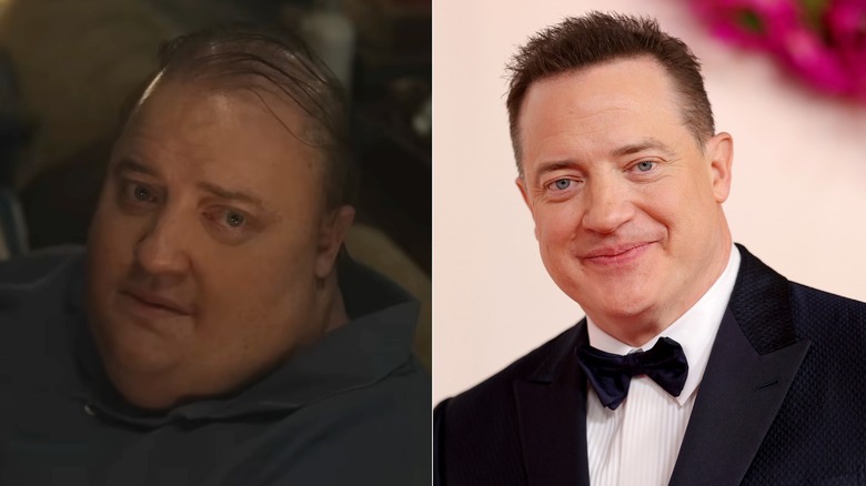 Brendan Fraser in "The Whale" and at the Oscars