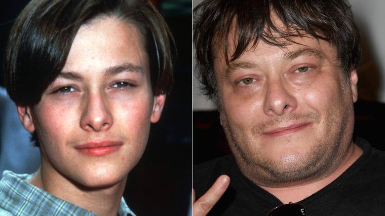A split image of Edward Furlong in the 1990s and more recently