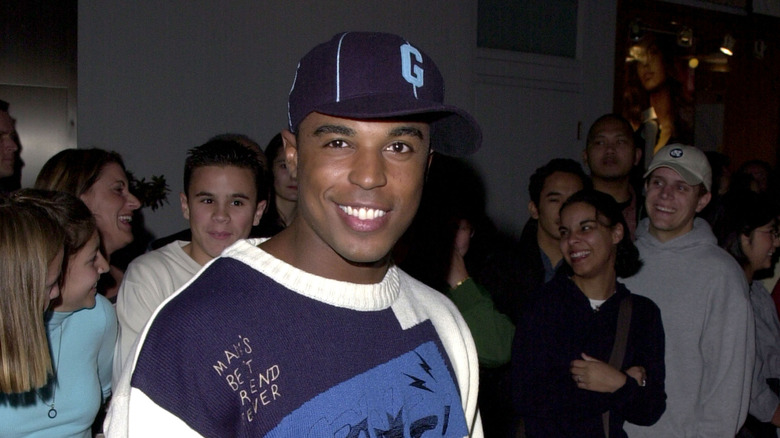 Merlin Santana smiling at the WB Network All Star party