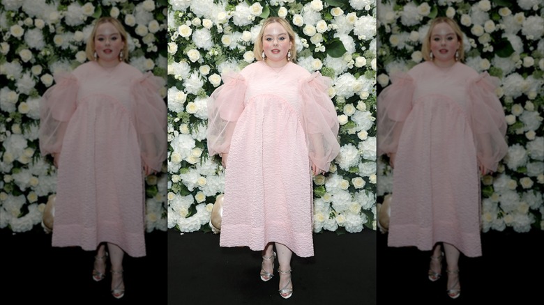 Nicola Coughlan wearing pink at British Vouge x Tiffany & Co. Fashion and Film Dinner