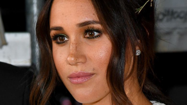 Meghan Markle looking serious