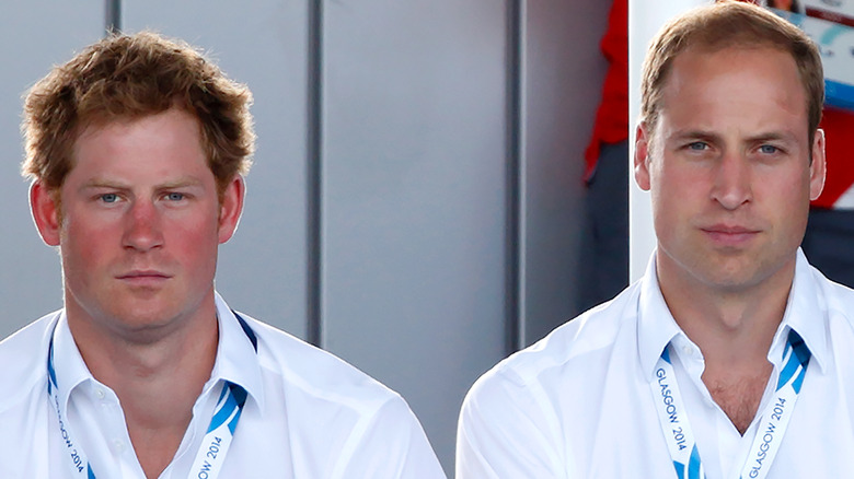 Prince William and Prince Harry at an event