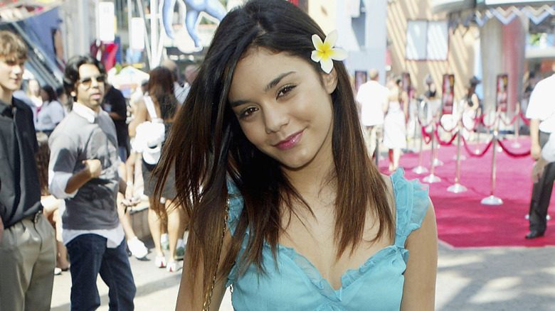 Vanessa Hudgens posing on the street