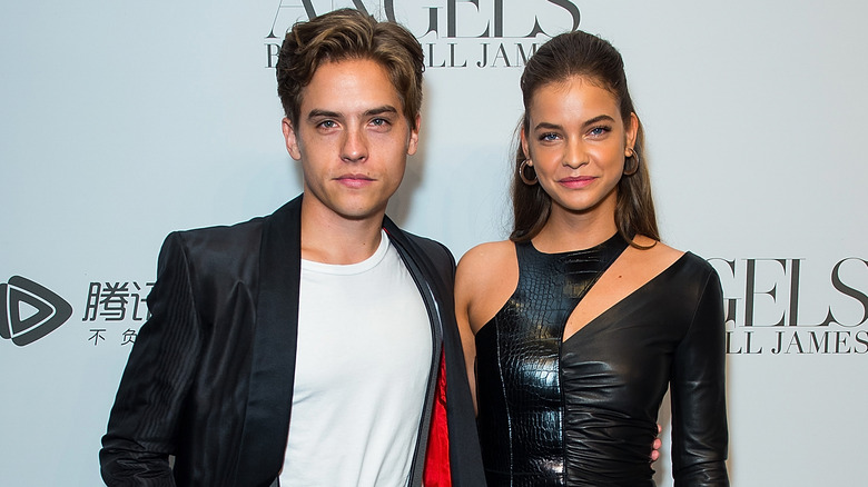Dylan Sprouse and Barbara Palvin Wearing Matching Suits