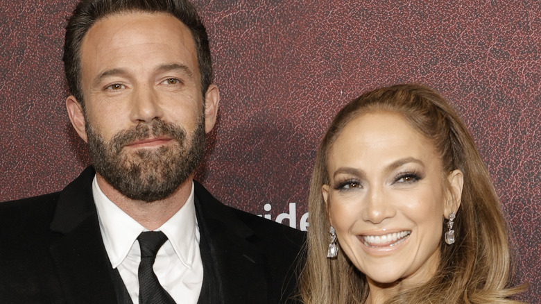 Ben Affleck and Jennifer Lopez smiling