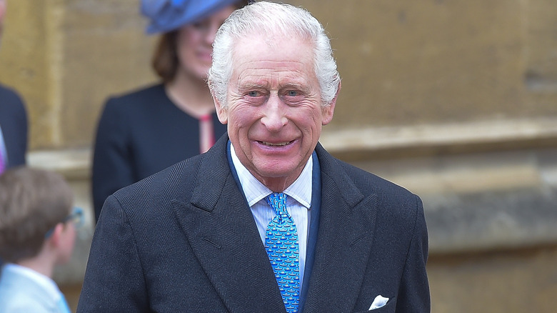King Charles III smiling