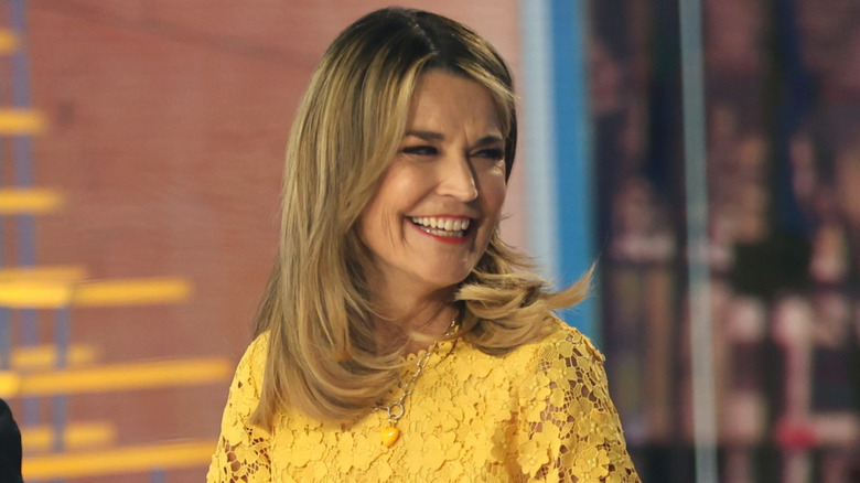 Savannah Guthrie smiling on the set of "Today: