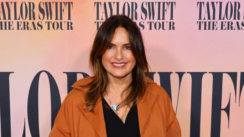 Mariska Hargitay on the red carpet for the premiere of Taylor Swift's Eras Tour documentary
