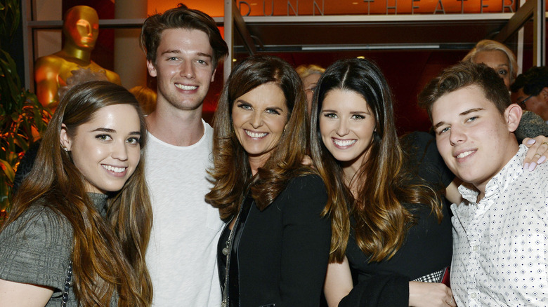 Maria Shriver and her children at the 2014 premiere of 'Paycheck To Paycheck'