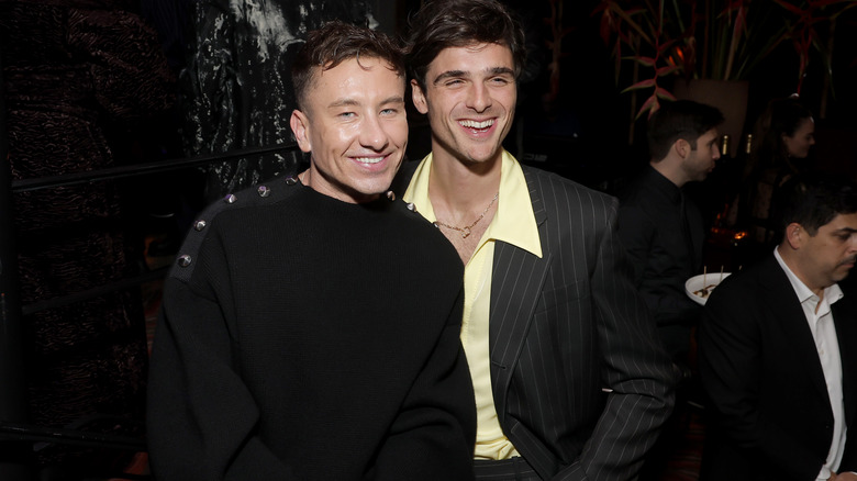 Jacob Elordi and Barry Keoghan posing together